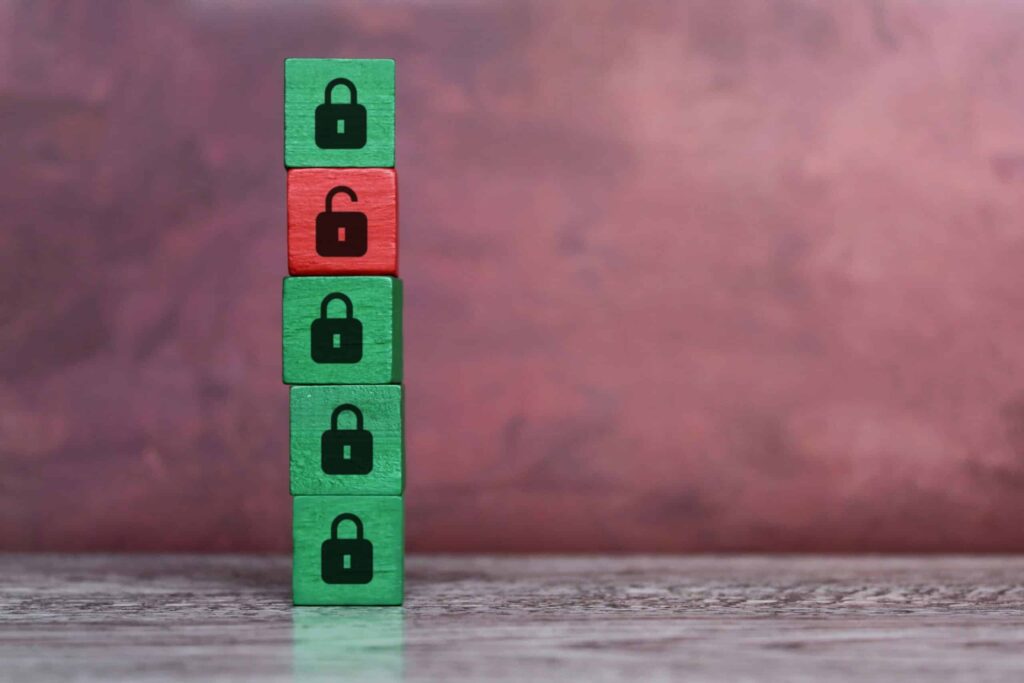 CISO presenteert cybersecurity maturity model met 5 niveaus (reactief tot optimaliserend) aan team, dashboard toont huidige niveau-positie van organisatie